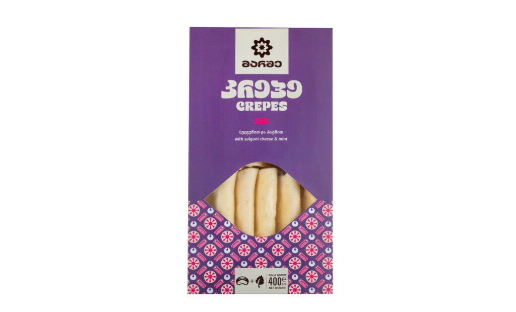 Crepes with Sulguni and mint